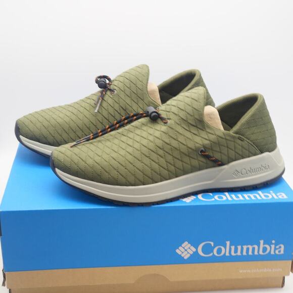 NEW  Columbia Men's 10.5 Wildone Moc Slip On Sneakers Shoes  Persimmon Green - Picture 1 of 10